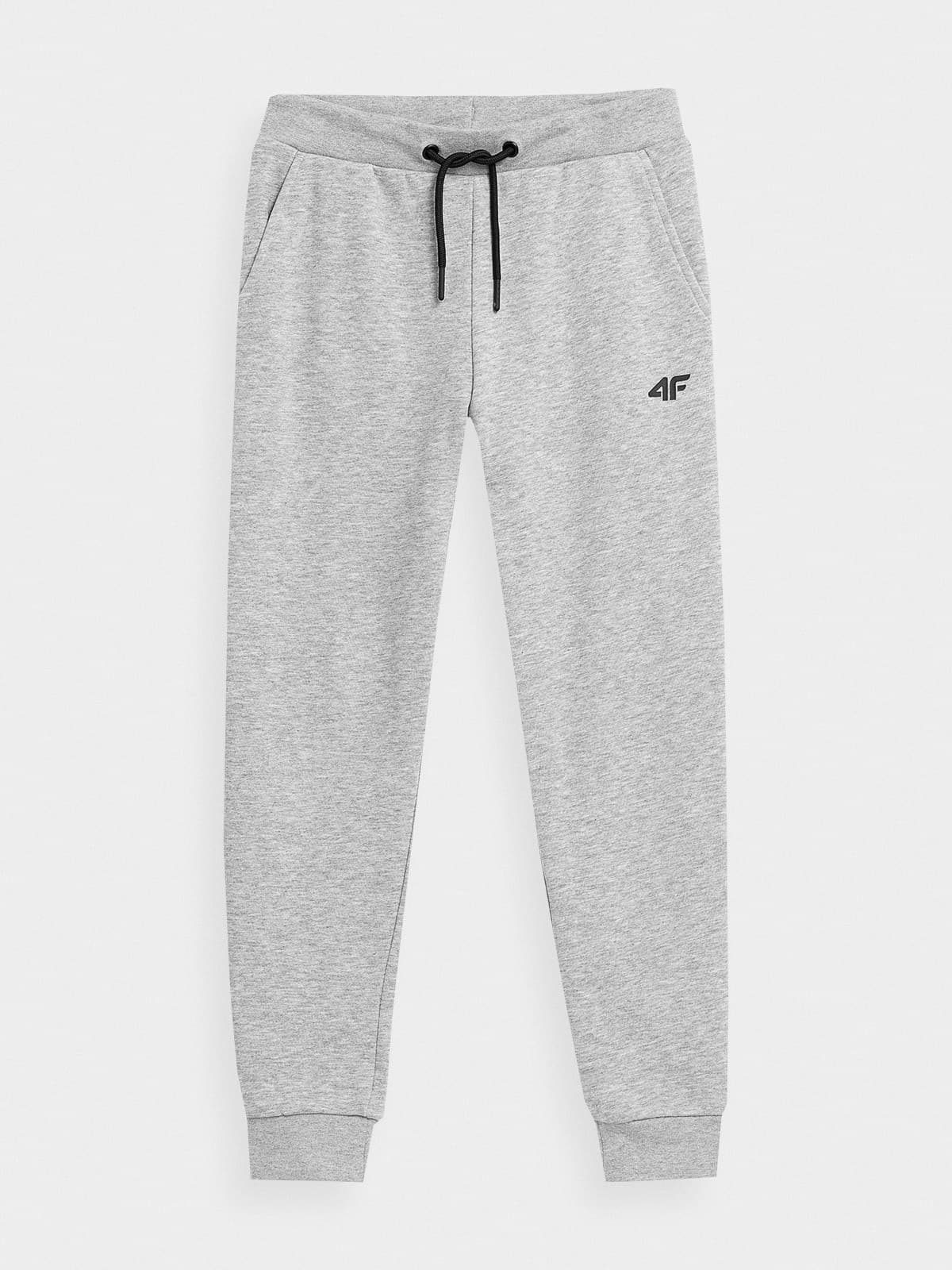 4F 4FJSS23TTROM131 COLD LIGHT GREY MELANGE Dětské tepláky EU 122 4FJSS23TTROM131 CO LI GREY ME