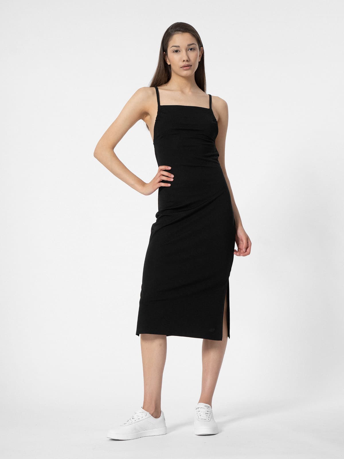 4F 4FSS23TDREF052 DEEP BLACK Dámské šaty US L 4FSS23TDREF052 DEEP BLACK - náhled 1