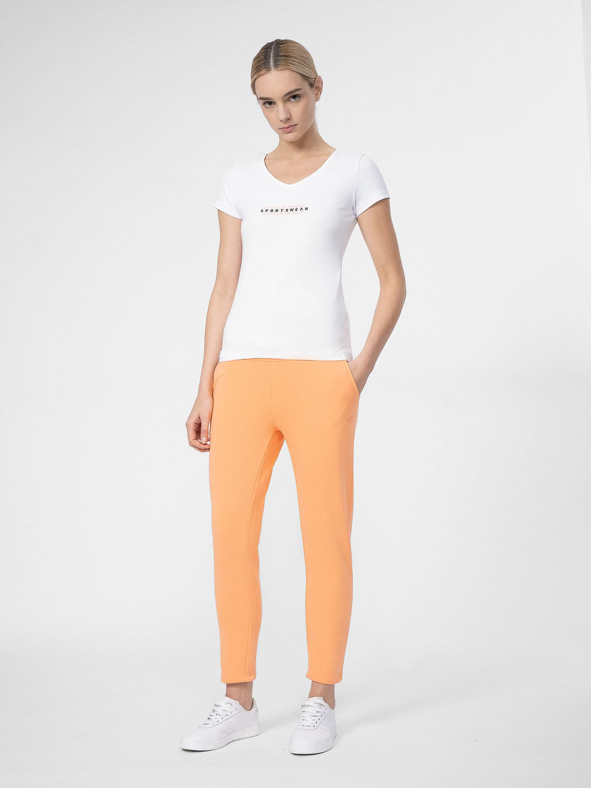 4F 4FSS23TTROF149 ORANGE Dámské tepláky US M 4FSS23TTROF149 ORANGE - náhled 3
