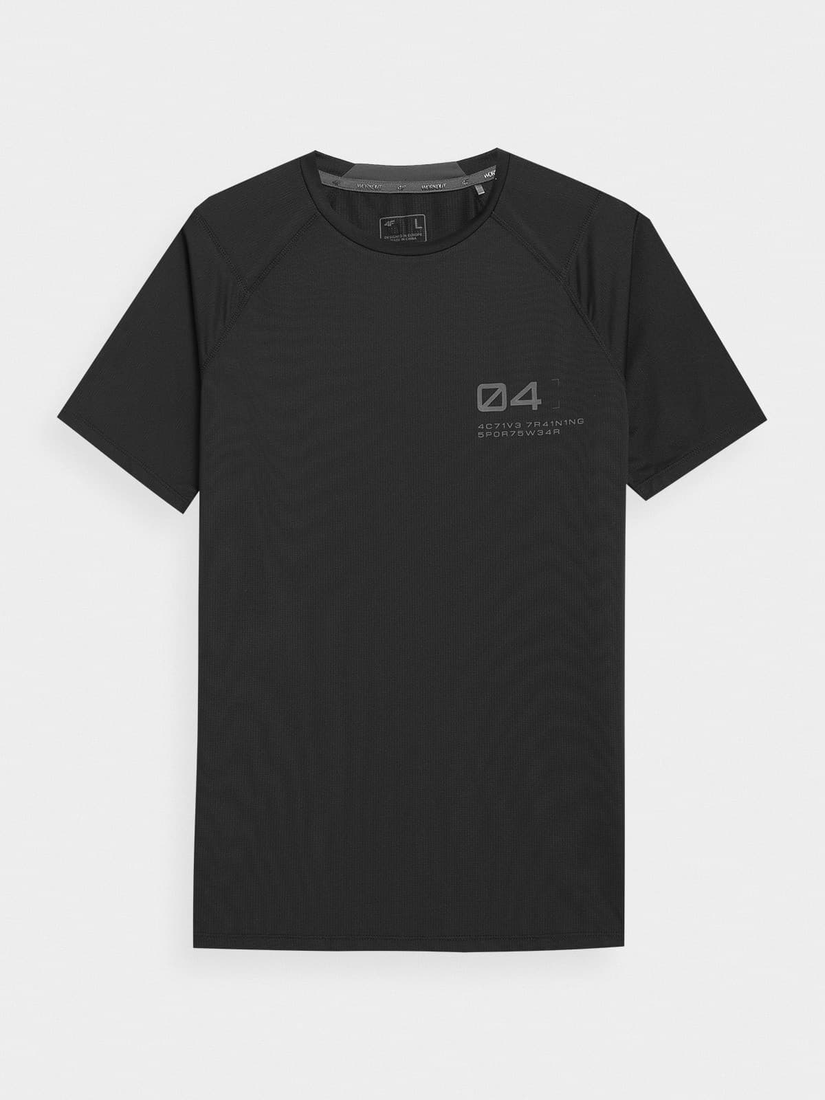 4F 4FSS23TFTSM163 DEEP BLACK Pánské tričko US 3XL 4FSS23TFTSM163 DEEP BLACK - náhled 3