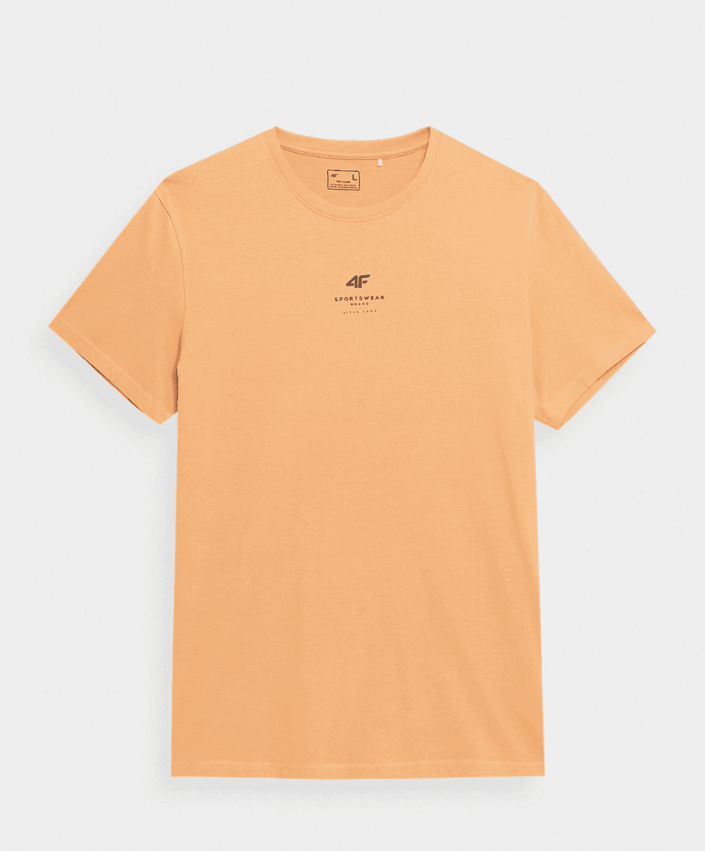 4F 4FSS23TTSHM363 SALMON CORAL Pánské tričko US M 4FSS23TTSHM363 SALMON CORAL