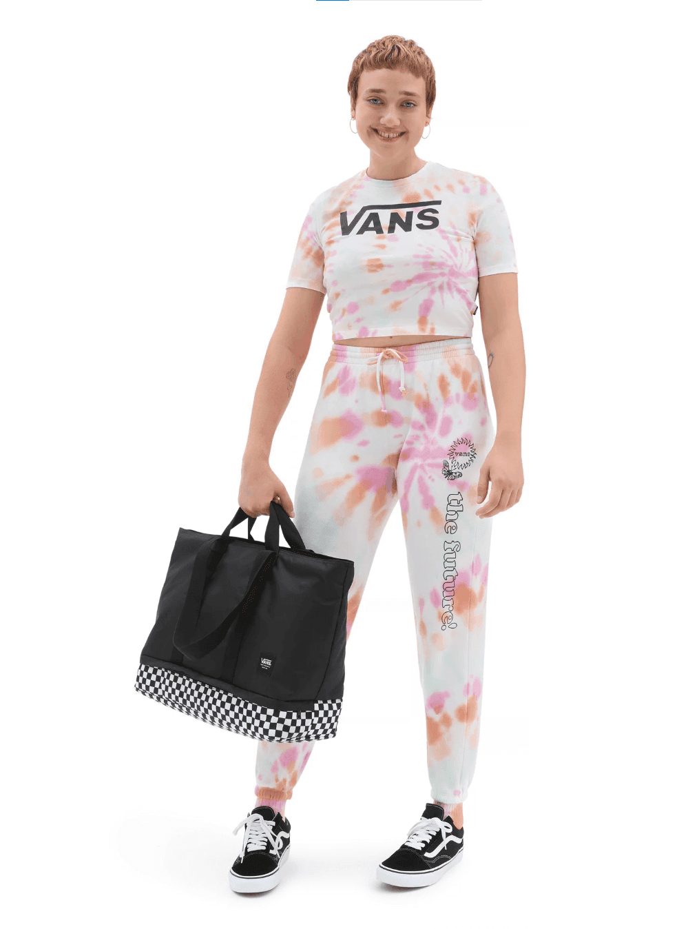 Vans RESORT WASH CROP CREW Dámské tričko US L VN0003PS4481 - náhled 4