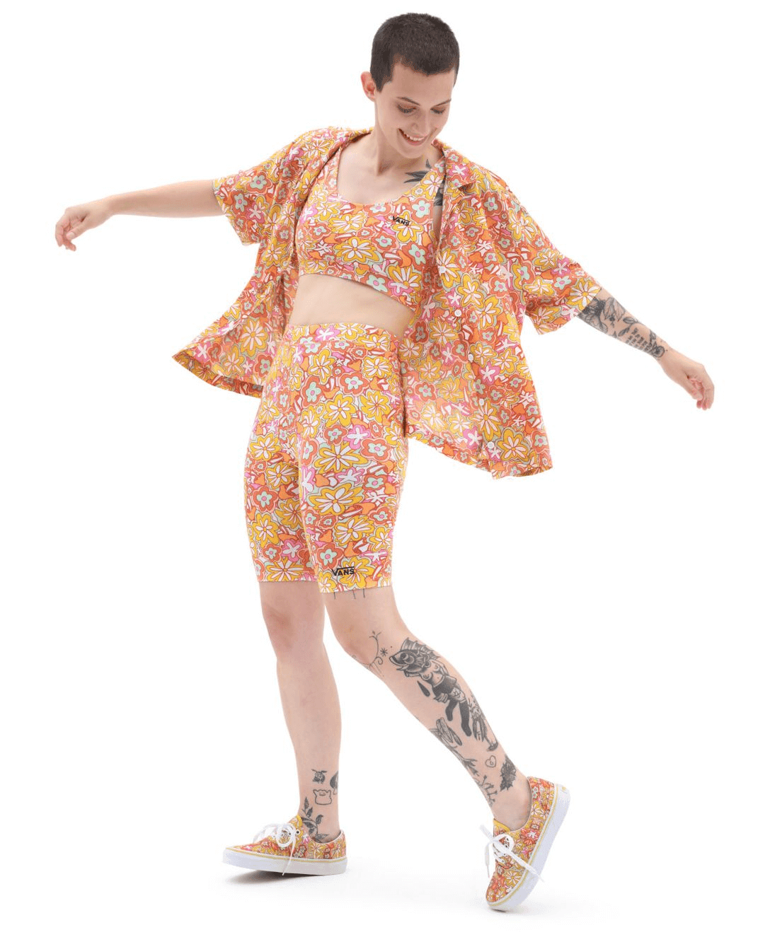 Vans WM FLYING V PRINT LEGGING SHORT Dámské legínové kraťasy US L VN0A7PNEBRW1 - náhled 5