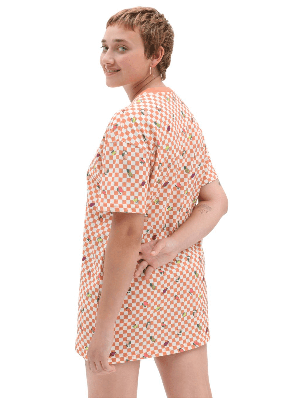 Vans CENTER VEE PRINT TEE DRESS Dámské šaty US L VN00046GBRW1 - náhled 4