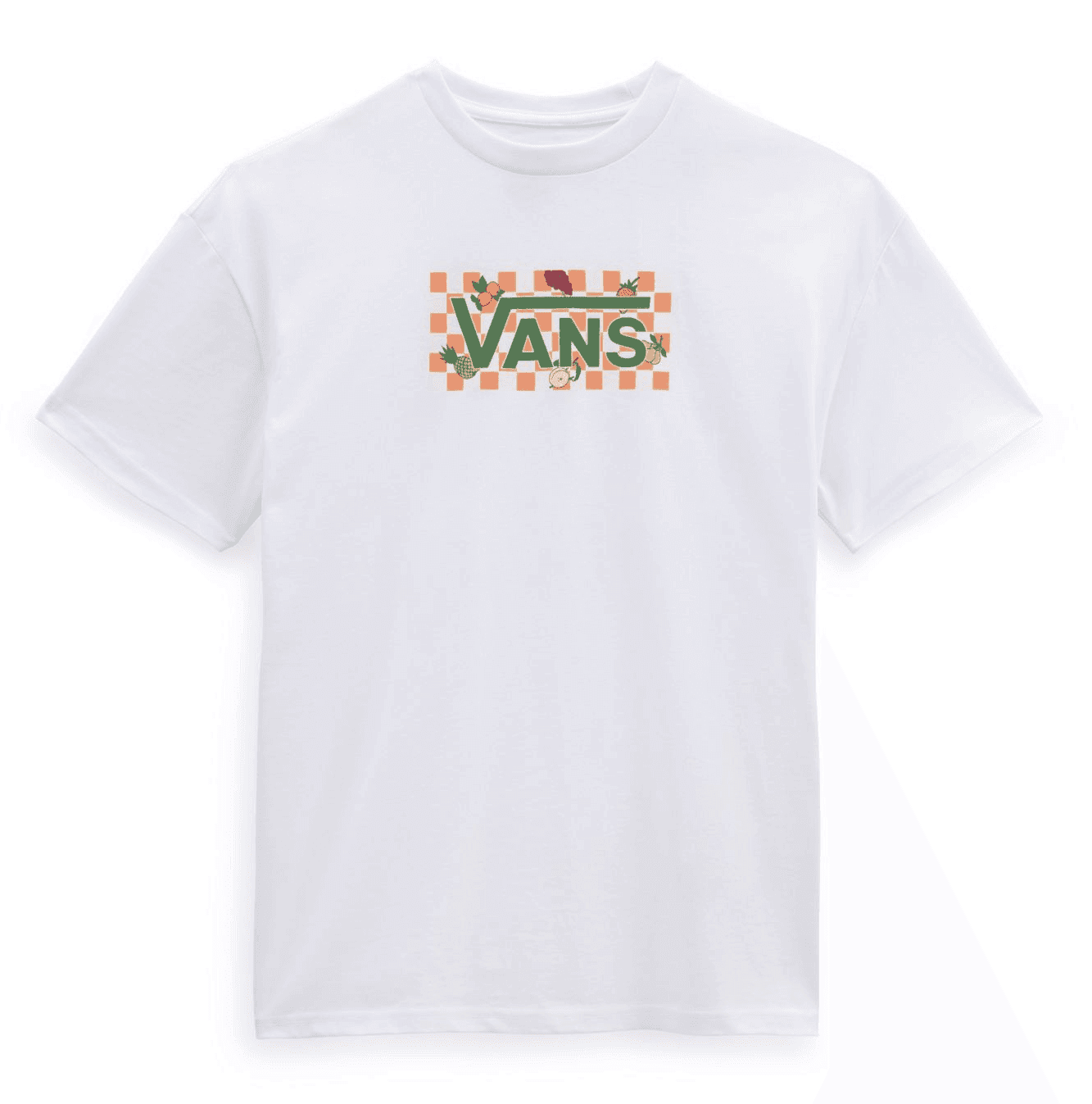 Vans FRUIT CHECKERBOARD BOX LOGO OVERSIZED Dámské tričko US L VN0003V8WHT1 - náhled 1