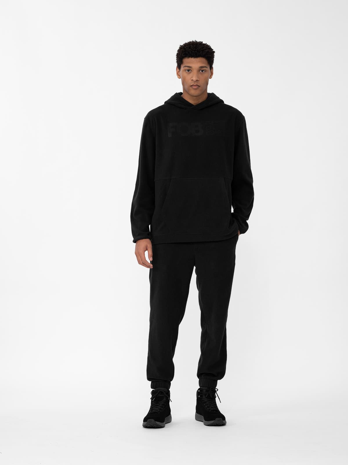 4F 4FAW23TTROM470 DEEP BLACK Pánské tepláky US L 4FAW23TTROM470 DEEP BLACK - náhled 2