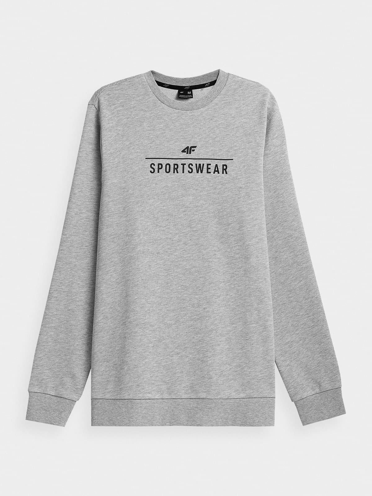 4F 4FAW23TSWSM692 COLD LIGHT GREY MELANGE Pánská mikina US 3XL 4FAW23TSWSM692 CO LIG GREY MEL - náhled 4