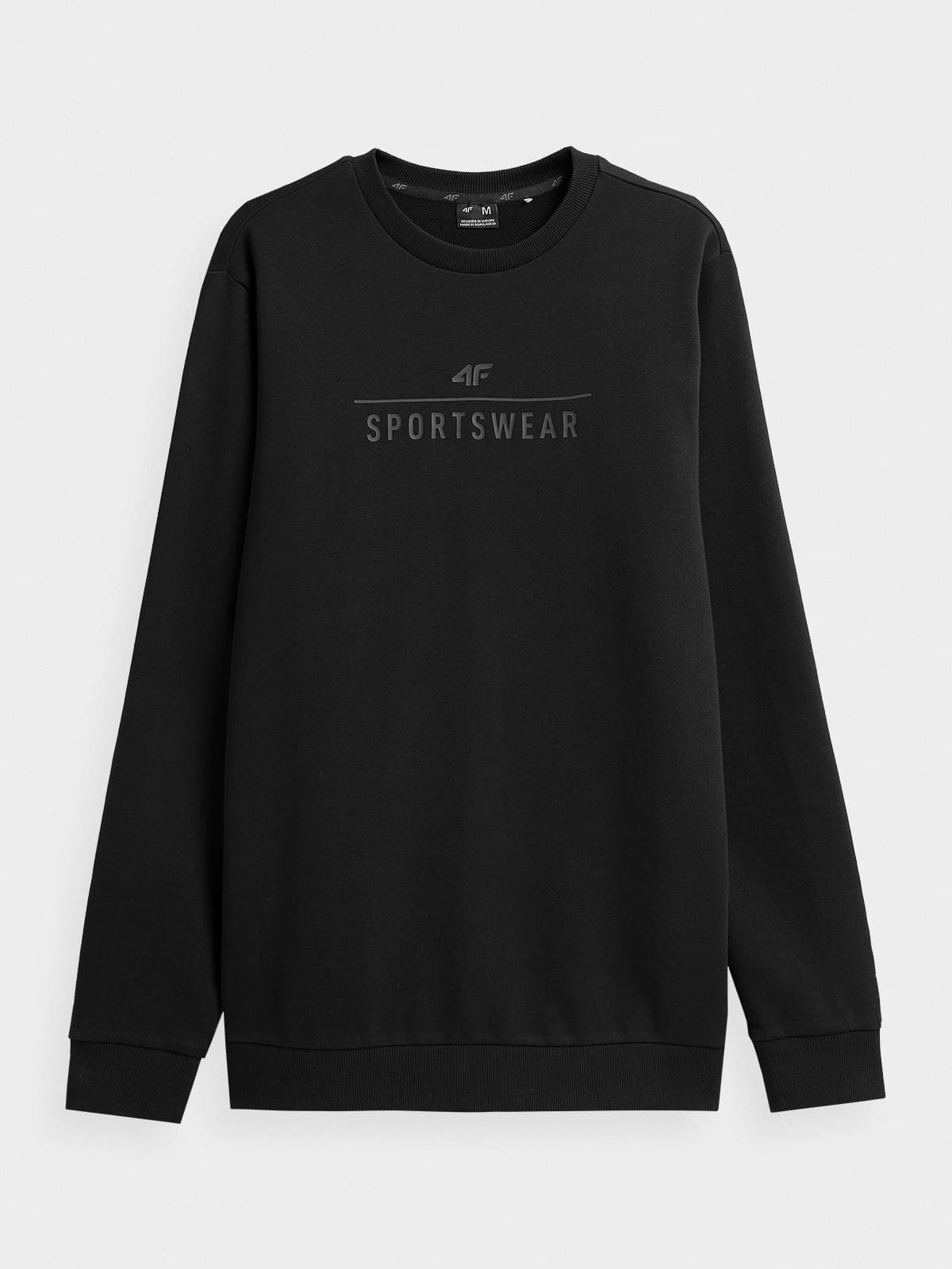 4F 4FAW23TSWSM692 DEEP BLACK Pánská mikina US L 4FAW23TSWSM692 DEEP BLACK