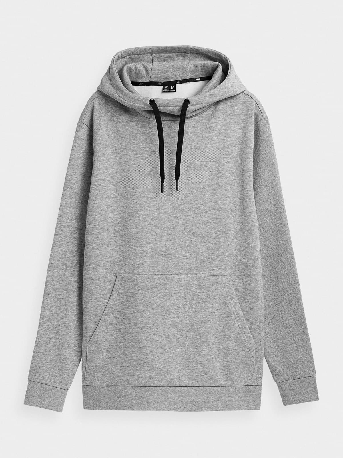 4F 4FAW23TSWSM694 COLD LIGHT GREY MELANGE Pánská mikina US 3XL 4FAW23TSWSM694 CO LIG GREY MEL