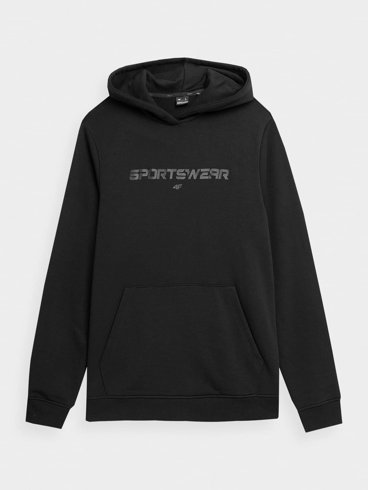 4F 4FAW23TSWSM0773 DEEP BLACK Pánská mikina US 3XL 4FAW23TSWSM0773 DEEP BLACK