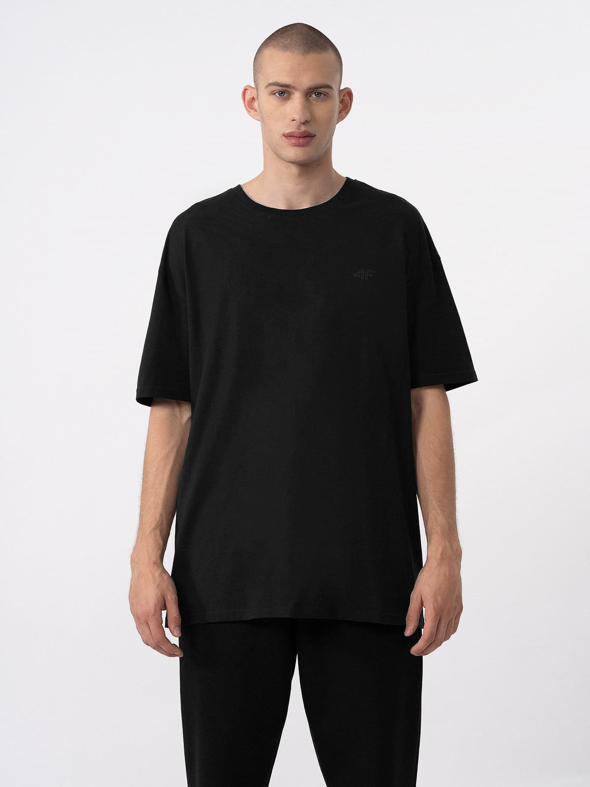 4F 4FAW23TTSHU0885 DEEP BLACK Unisex tričko US L 4FAW23TTSHU0885 DEEP BLACK - náhled 5