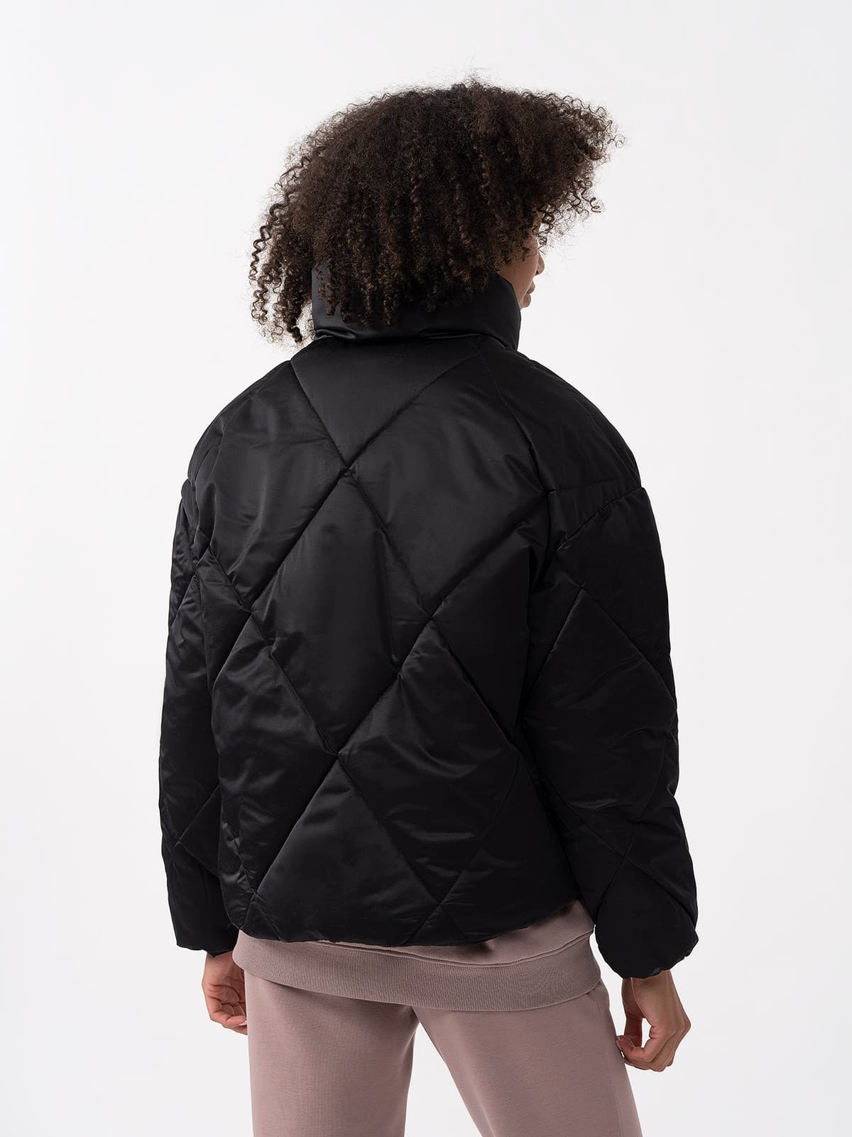 4F 4FAW23TDJAF232 DEEP BLACK Dámská bunda US L 4FAW23TDJAF232 DEEP BLACK - náhled 3