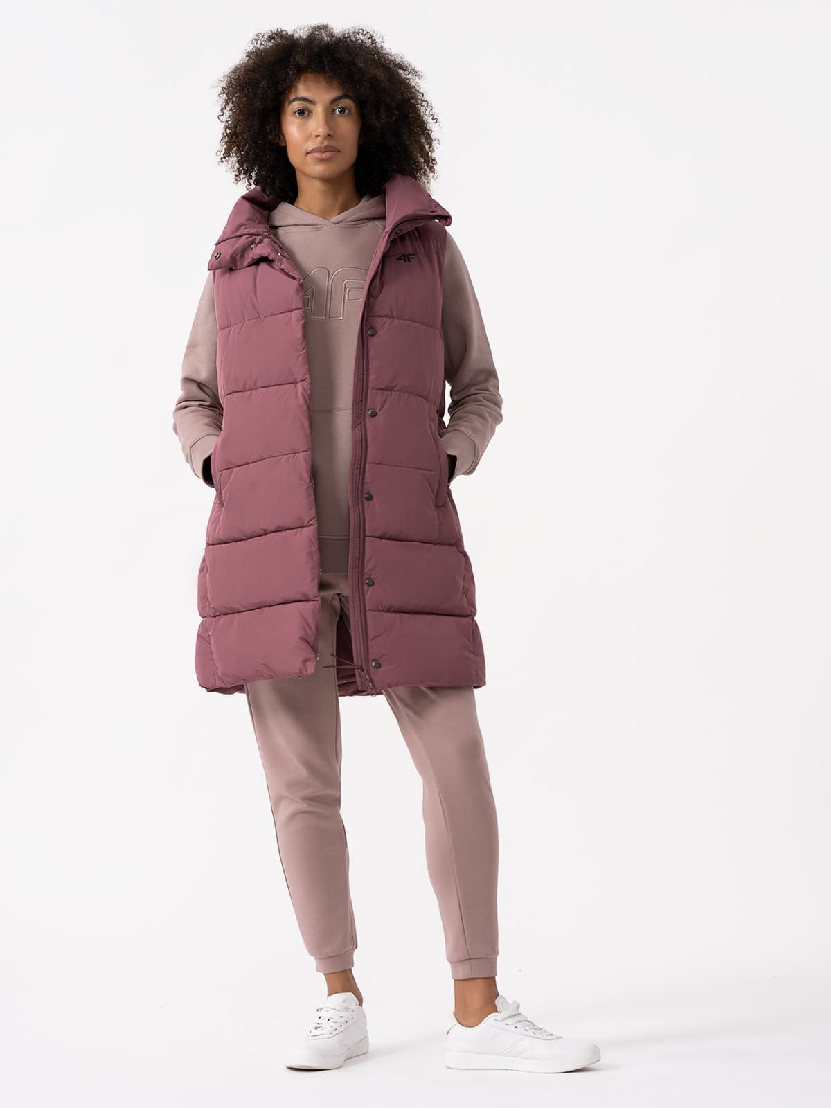 4F 4FAW23TVESF076 DARK PINK Dámská vesta US L 4FAW23TVESF076 DARK PINK - náhled 2