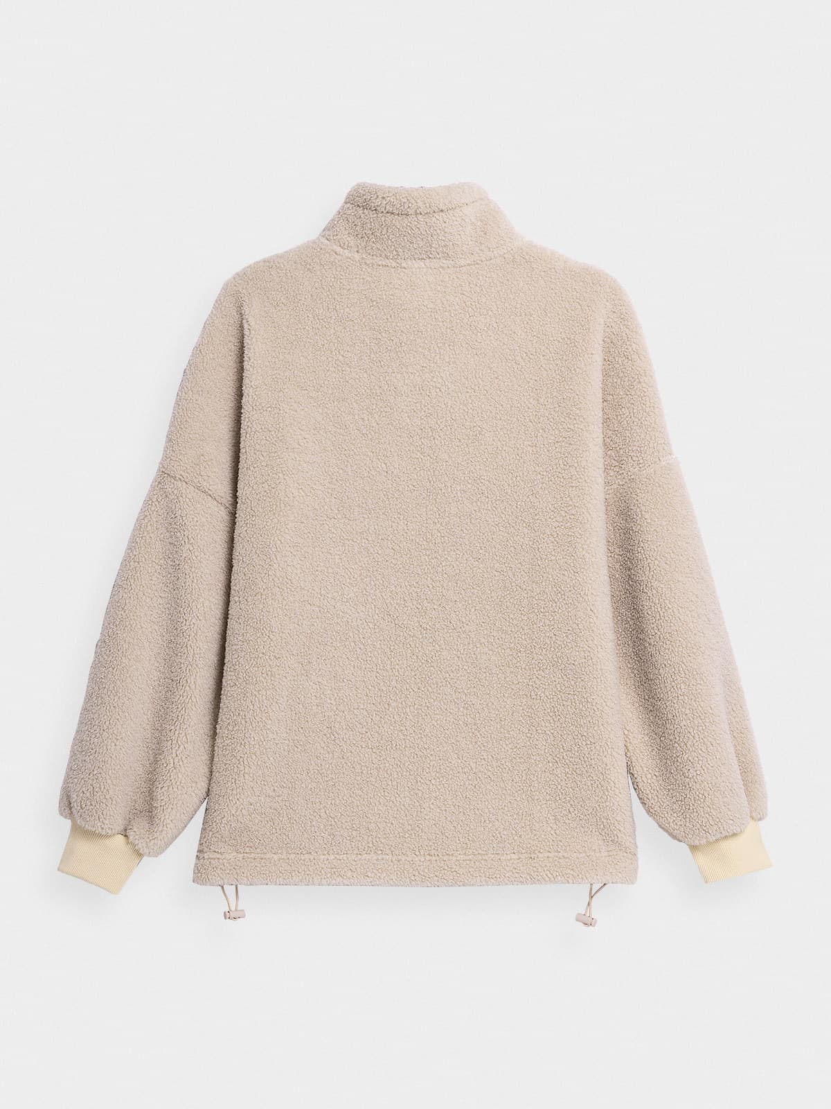 4F 4FAW23TFLEF140 BEIGE Dámská fleecová mikina US L 4FAW23TFLEF140 BEIGE - náhled 4