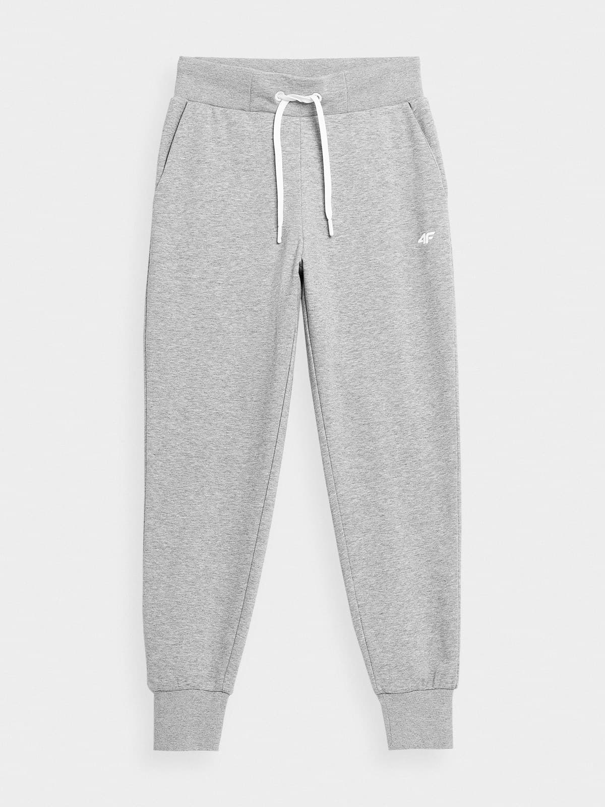 4F 4FAW23TTROF474 COLD LIGHT GREY MELANGE Dámské tepláky US L 4FAW23TTROF474 CO LI GREY MEL