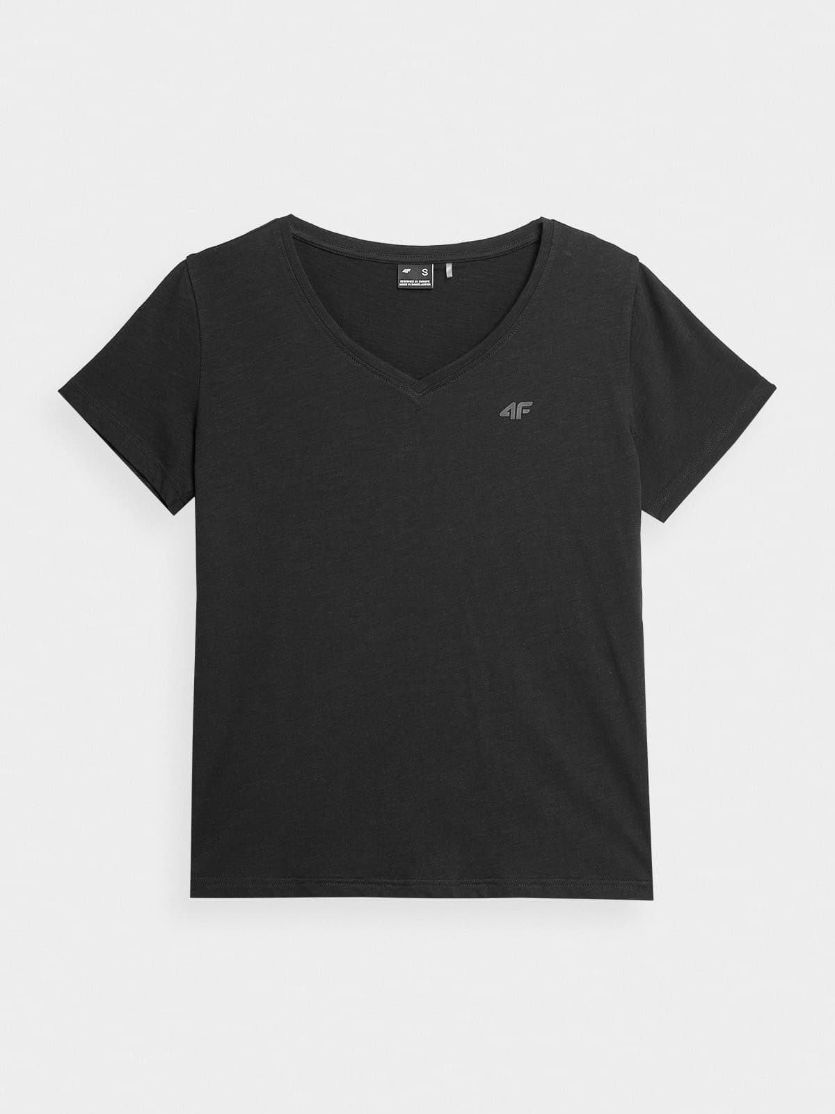 4F 4FAW23TTSHF0908 DEEP BLACK Dámské tričko US L 4FAW23TTSHF0908 DEEP BLACK - náhled 1