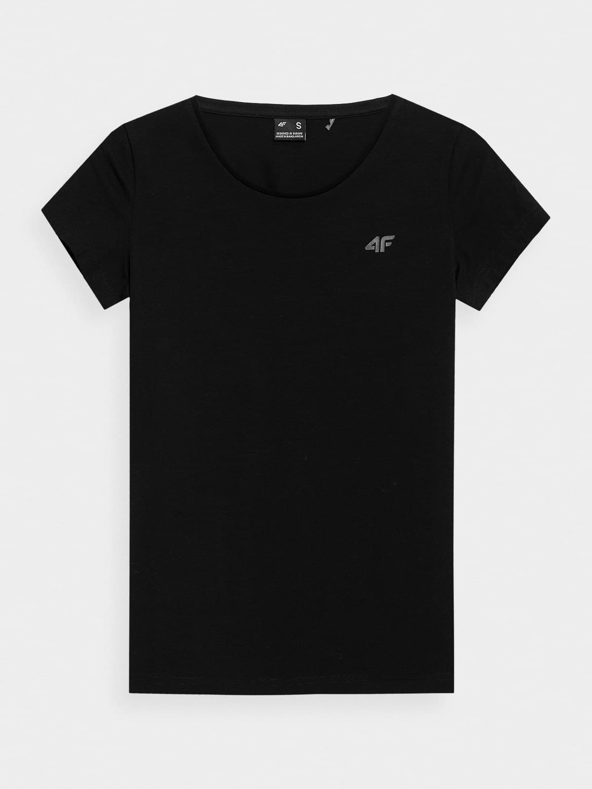 4F 4FAW23TTSHF0906 DEEP BLACK Dámské tričko US L 4FAW23TTSHF0906 DEEP BLACK