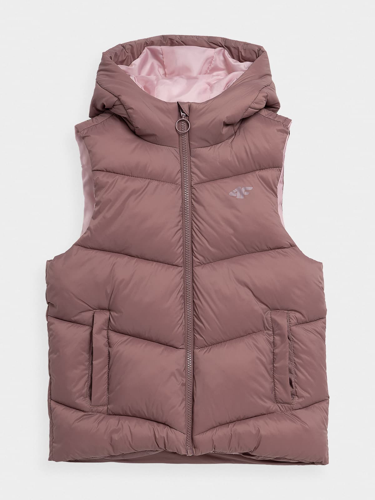 4F 4FJAW23TVJAF045 LIGHT BROWN Dětská vesta EU 122 4FJAW23TVJAF045 LIGHT BROWN