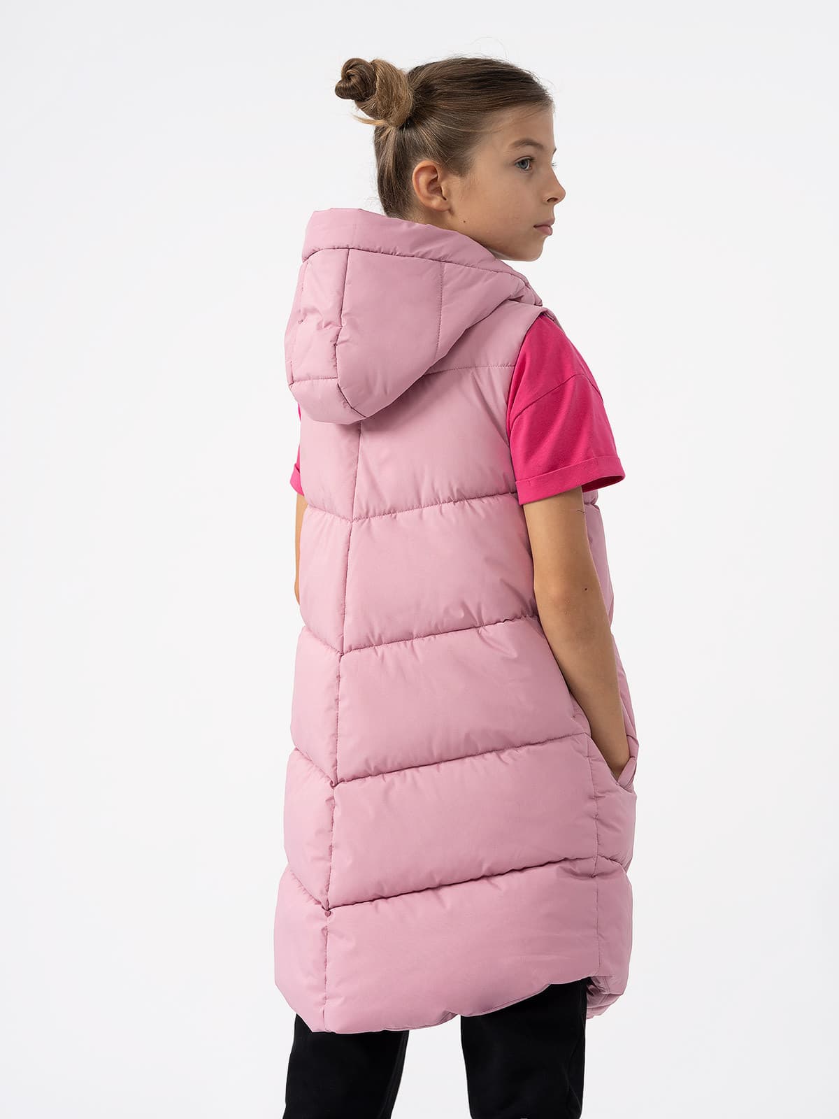 4F 4FJAW23TVJAF046 LIGHT PINK Dětská vesta EU 122 4FJAW23TVJAF046 LIGHT PINK - náhled 2