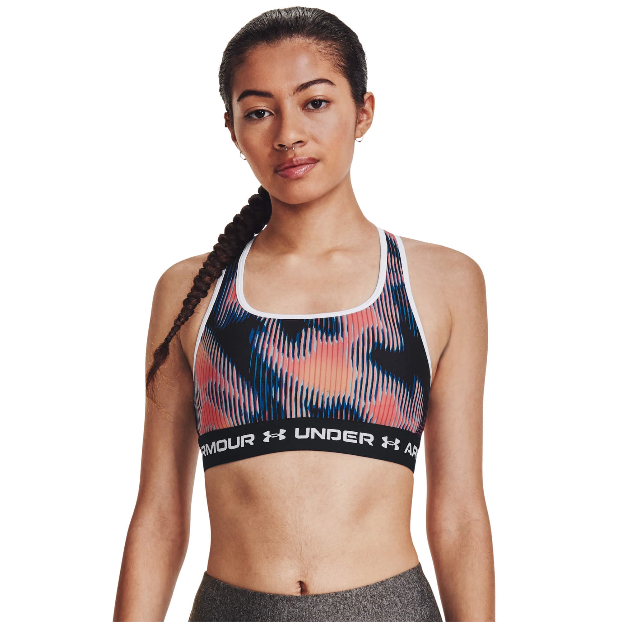 Under Armour UA Crossback Mid Print Dámská sportovní podprsenka US S 1361042-963 - náhled 3