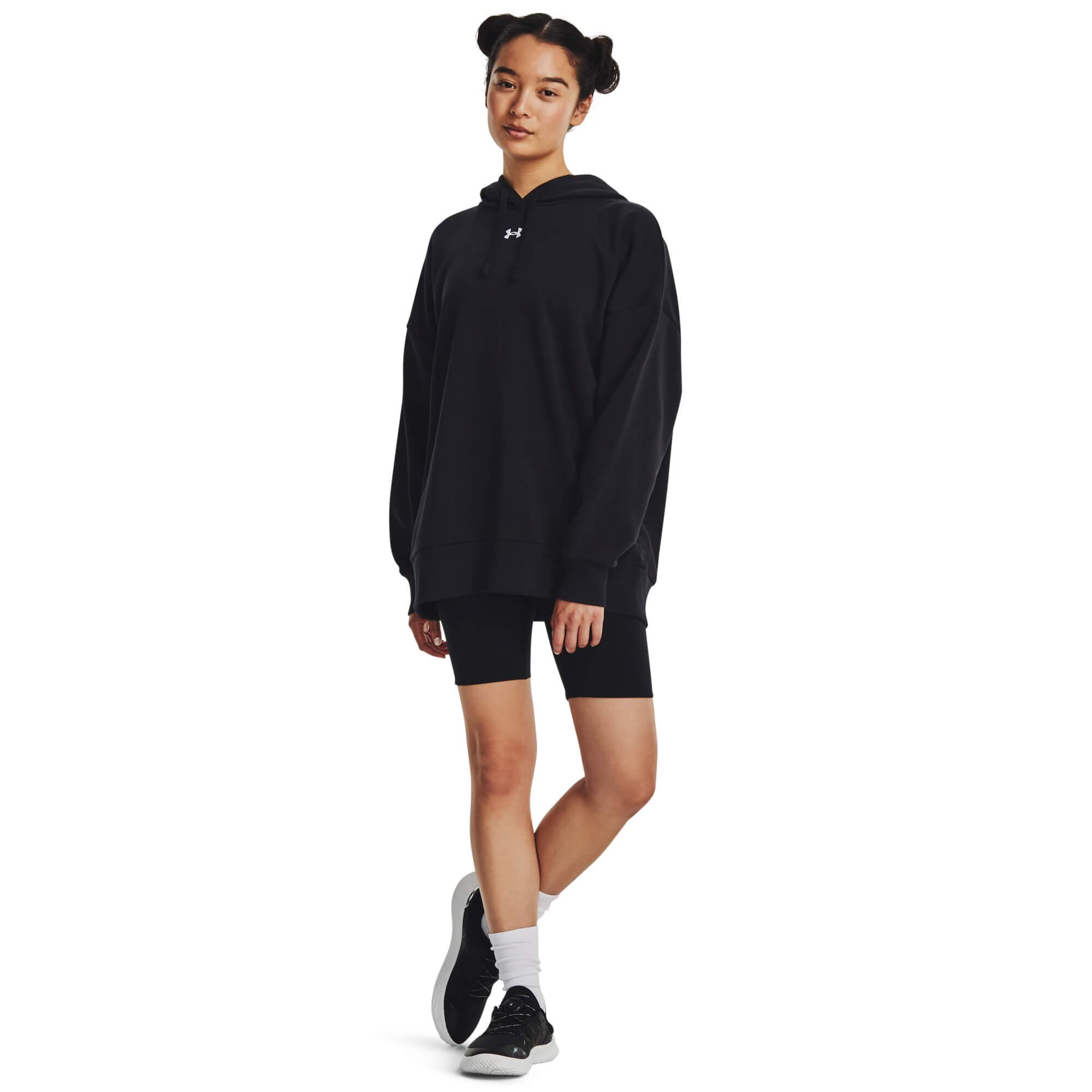 Under Armour UA Rival Fleece OS Hoodie Dámská mikina US L 1379493-001 - náhled 5