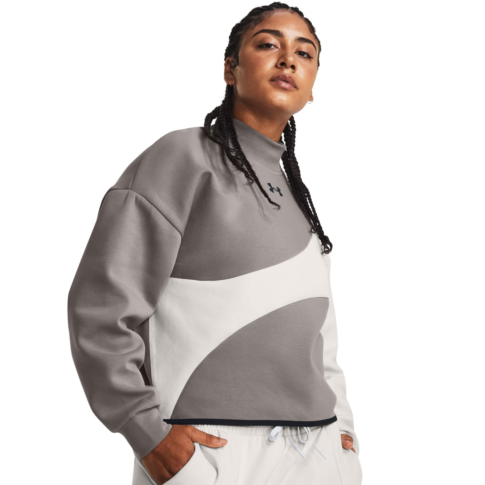 Under Armour Unstoppable Flc Crop Crew Dámská mikina US L 1379845-294 - náhled 1