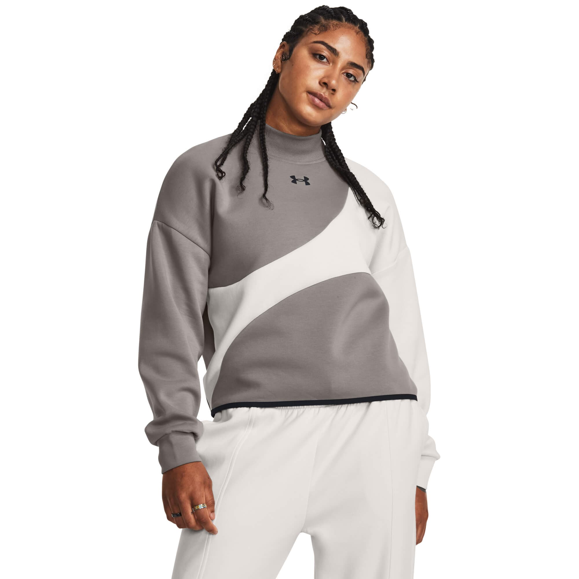Under Armour Unstoppable Flc Crop Crew Dámská mikina US L 1379845-294 - náhled 3