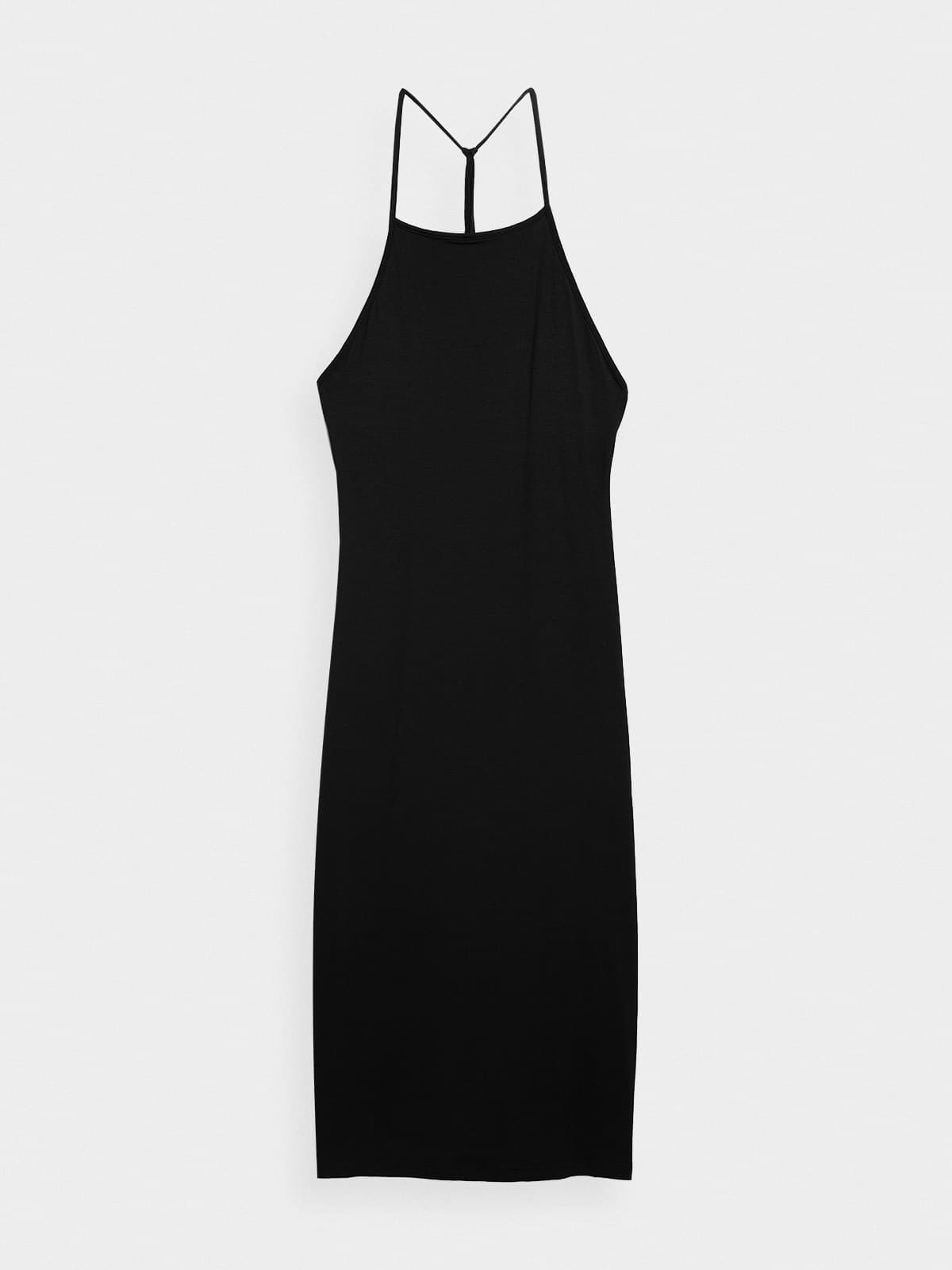 4F 4FSS23TDREF050 DEEP BLACK Dámské šaty US L 4FSS23TDREF050 DEEP BLACK - náhled 4
