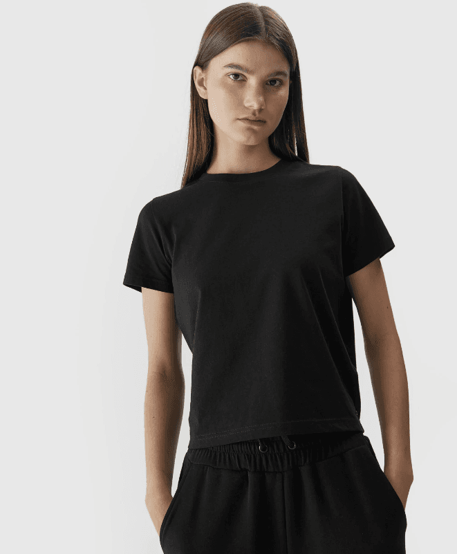 4F 4FAW23TTSHF0908 DEEP BLACK Dámské tričko US L 4FAW23TTSHF0908 DEEP BLACK - náhled 3