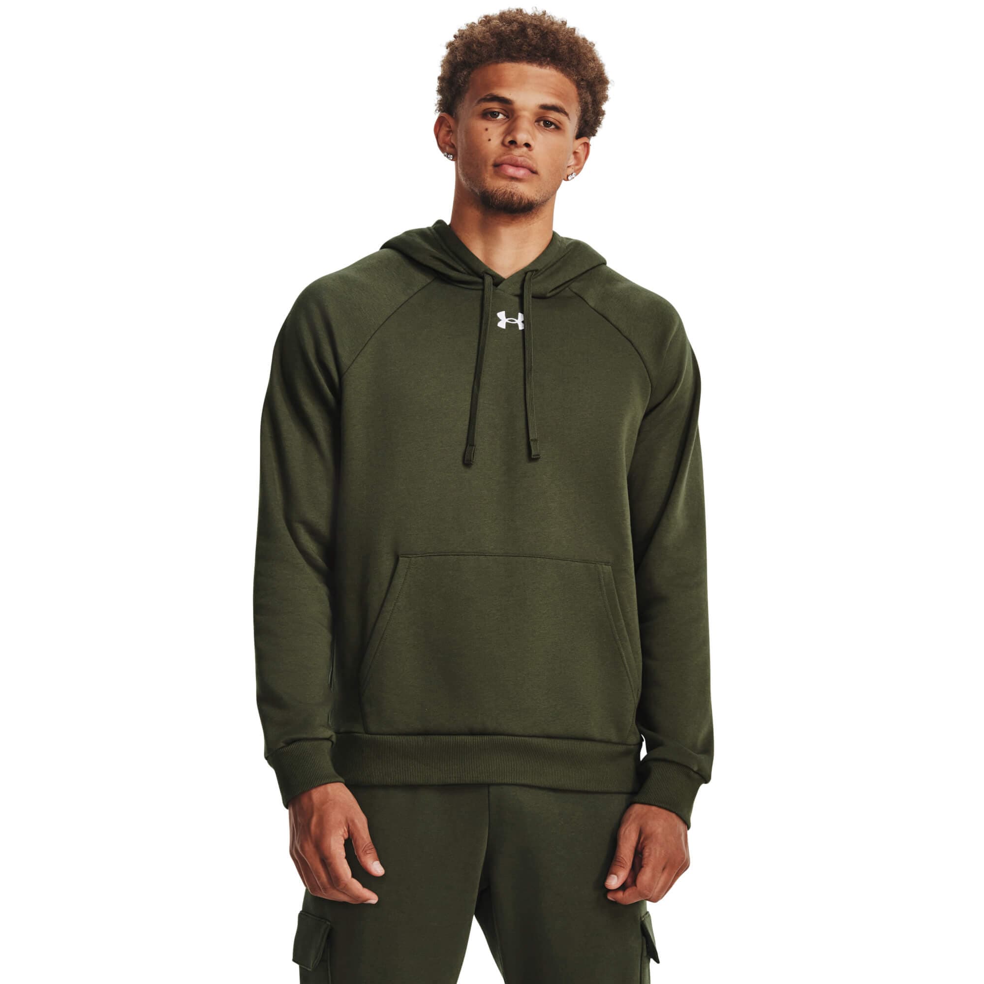 Under Armour UA Rival Fleece Hoodie Pánská mikina US L 1379757-390 - náhled 3