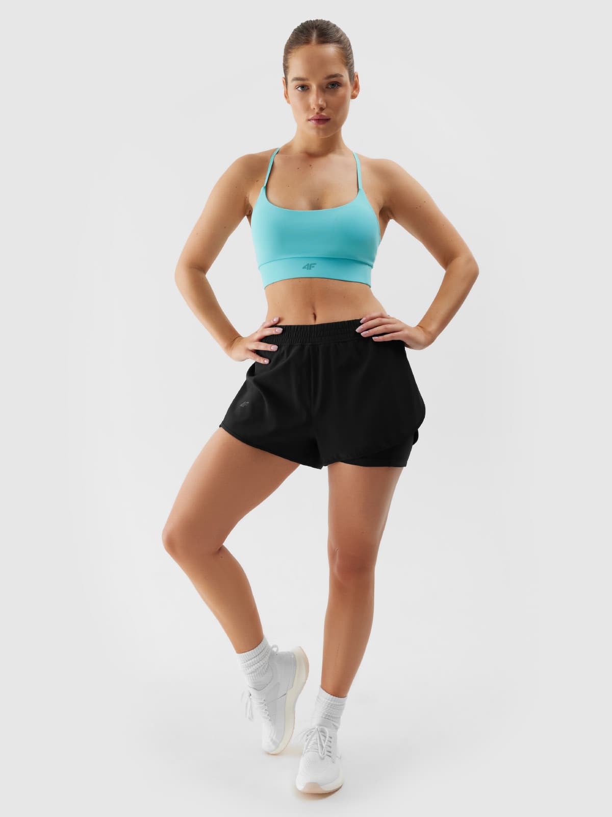 4F SHORTS FNK F497 Dámské sportovní kraťasy US L 4FWSS24TFSHF497 DEEP BLACK - náhled 2