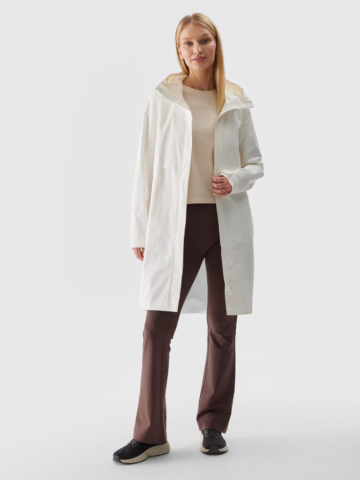 4F TECHNICAL JACKET F429 Dámská parka US L 4FWSS24TTJAF429 OFF WHITE - náhled 5