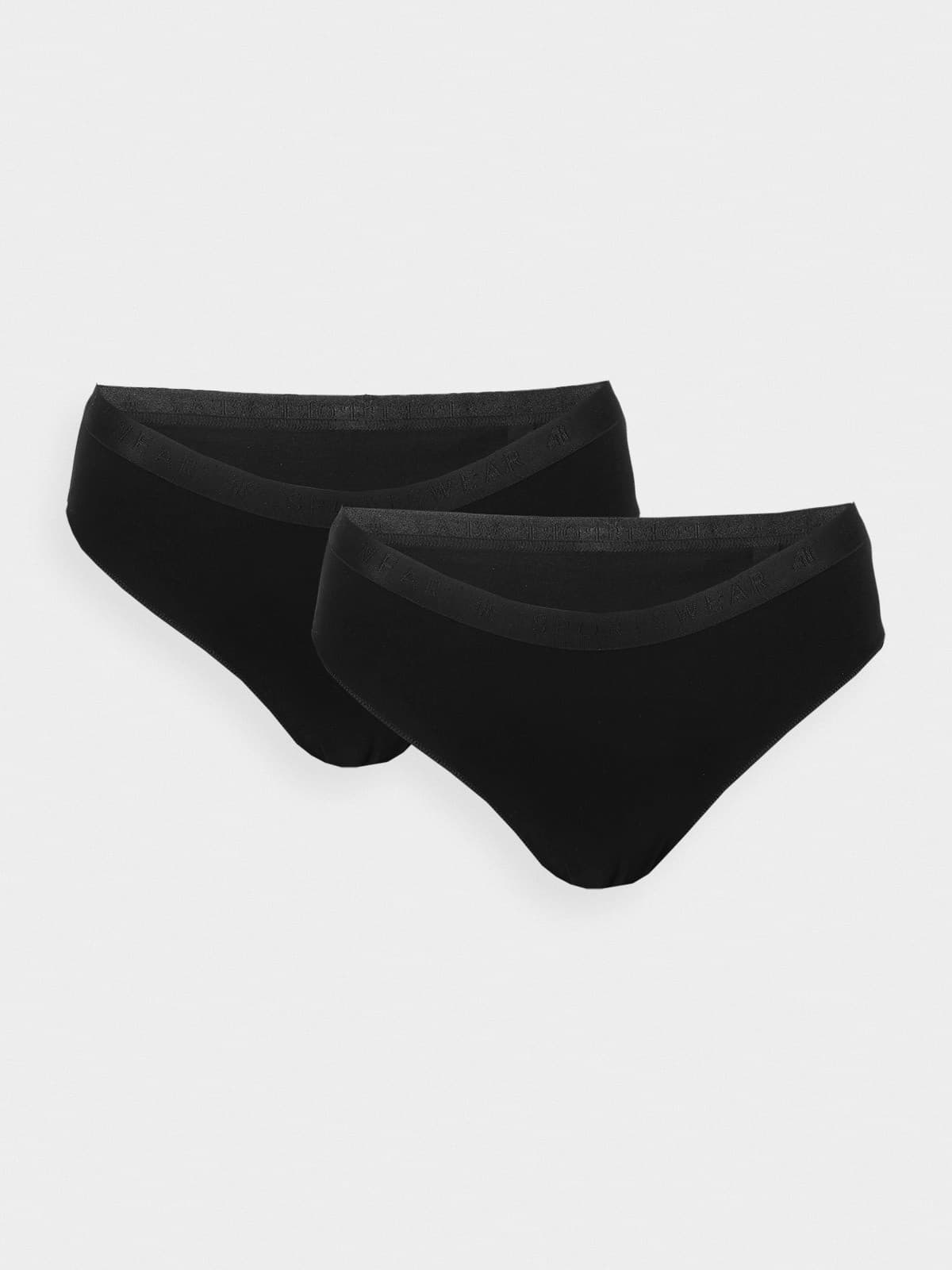 4F PANTIES F017 (2pack) Dámské kalhotky US L 4FWSS24UPTSF017 DEEP BLACK - náhled 1
