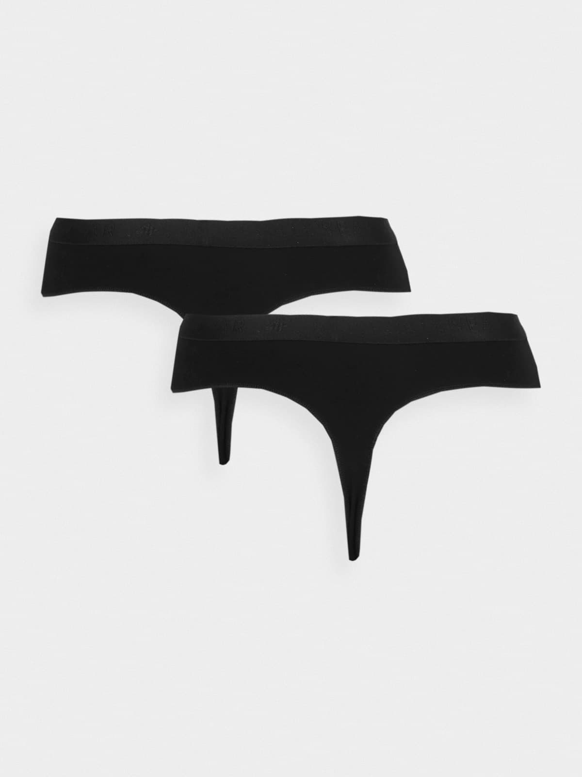 4F PANTIES F018 (2pack) Dámské tanga US L 4FWSS24UPTSF018 DEEP BLACK - náhled 2