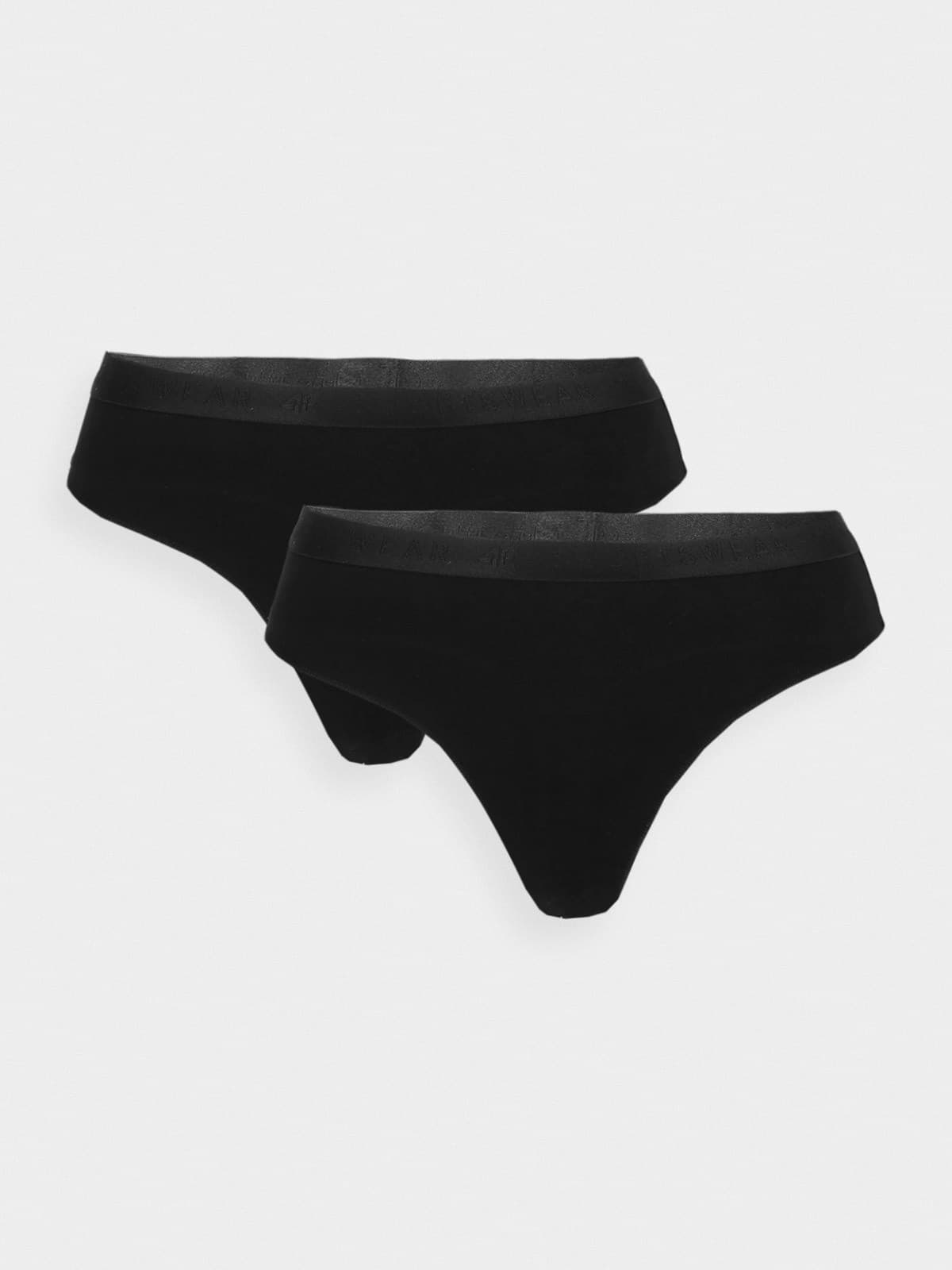 4F PANTIES F018 (2pack) Dámské tanga US L 4FWSS24UPTSF018 DEEP BLACK - náhled 1