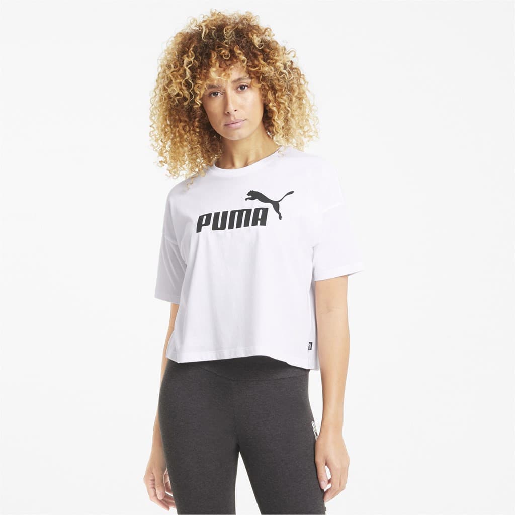 Puma ESS Cropped Logo Tee Dámské tričko US L 586866-02 - náhled 1