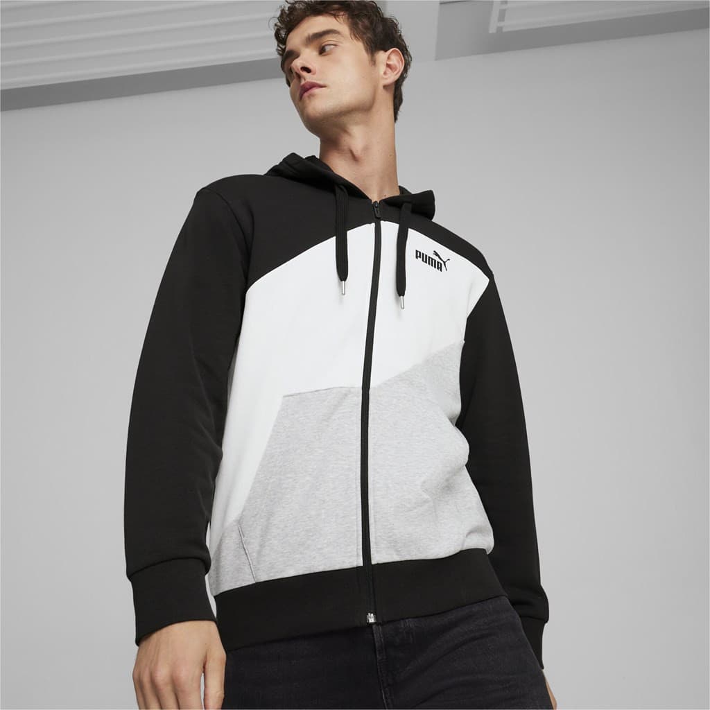 Puma POWER Colorblock Full-Zip Hoodie TR Pánská mikina US M 678934-01 - náhled 1